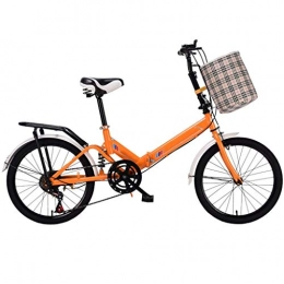 DFKDGL Bici 20 Pollici Bicicletta Pieghevole Leggera da Città Bicicletta per Studenti per Adulti Bici da Auto Leggera Assorbimento degli Urti Pieghevole Mountain Bike Bicicletta Doppio Freno a Disco Bic