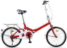 XIN Bici 20in Folding Bike Bicicletta Single Speed ​​adulti esterna Student Sport Mountain bike Alta acciaio al carbonio ultra-leggero portatile pieghevole bici for Uomo Donna leggero pieghevole Damping bicicl