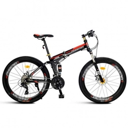 WCY Bici 26" 21 velocità bici piegante della montagna, biciclette unisex, del volano a velocità variabile Off-road Mountain Bike Sport Bike, doppio ammortizzante Student MTB bici da corsa, rapido smontaggio pi