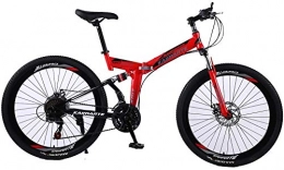 mjj Bici 26 Bici pieghevole con pneumatico anti-slittamento e resistente all'usura freno a doppio disco Great for City Riding and Planing Freestyle Bike per ragazzi e ragazze-24inch21speed.