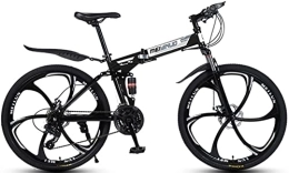 DPCXZ Bici 26 Pollici Bici In Mountain Bike Pieghevole, Con Antiscivolo Per Uomo O Donna Doppia Ruota Resistente All'usura Biciclette Mountain Bike, Per Il Gioco All'aperto black, 26 inches