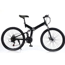 JAYEUW Bici pieghevoli 26 pollici Pieghevole Mountain Bike 21 Marce MTB Bicicletta Full Sospensione Doppio Disco Freni In Acciaio Al Carbonio Telaio Pieghevole Bici Mountain Bike Adulto