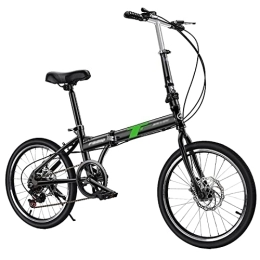 Generic Bici 7 Velocità Pieghevole Pieghevole Regolabile City Bike Bicicletta 20 pollici Bicicletta Pieghevole Per Adulti Uomini E Donne Adolescenti