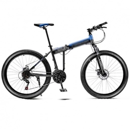 Adulti Off-road Mountain bike, unisex Biciclette, 24 pollici 21 velocità pieghevole a velocità variabile Mountain bike, doppio ammortizzante parlato ruote Studente MTB Racing 8 secondi pieghevole pian