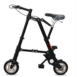 AFF Bici pieghevoli AFF Bici di Montagna Adulto Bicicletta Pieghevole da 8 Pollici Ruote Mini Ultra Light metropolitana di transito dei Veicoli stradali Bicicletta Outdoor Sports, Nero