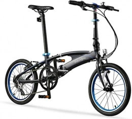 AJH Bici pieghevoli AJH Pieghevole Biciclette Pieghevoli Bicicletta Unisex 18 Pollici Set di Ruote a 8 rapporti a velocità variabile Ultra-Leggero della Lega di Alluminio della Bicicletta