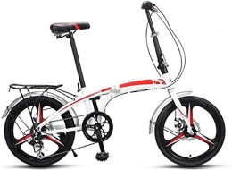 XIN Bici pieghevoli Ambientazione esterna 20in Folding Bike Mountain Cruiser Bicicletta 7 Velocità Studente di Sport Ciclismo alta acciaio al carbonio pieghevole portatile della bici for gli uomini Donne leggero pieghevo