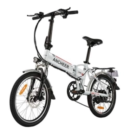 Ancheer Bici pieghevoli ANCHEER Bici Elettrica Pieghevole da 20", Bicicletta Elettrica Pedalata Assistita 20 Pollici con Batteria 36V 8Ah 288Wh, Bici Elettriche Shimano a 7 Velocità fino a 25km / h per il trasporto urbano