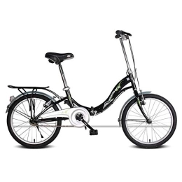 AOHMG Bici AOHMG Bicicletta Pieghevole, City Bici Pieghevoli Unisex Bici Pieghevole, Black_20in