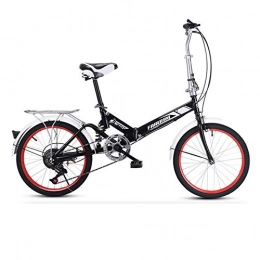 BEIGOO Bici BEIGOO 20 Pollici Bicicletta Pieghevole, 7 velocità Assorbimento degli Urti Bicicletta Pieghevole, Doppio Freno A Disco, Mini Leggero Portatile Comfort Bike, per Adulto Impiegato Alunno-D-20pollici