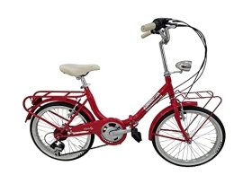 CICLI CASCELLA Bici pieghevoli BICI BICICLETTA 20 CASCELLA CANDY PIEGHEVOLE CAMBIO SHIMANO 6V (Rosso)