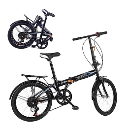 Generic Bici Bici corsa su strada adulti Mountain bike Bici pieghevoli 20 pollici adulti Bici città pieghevole compatta 7 velocità pendolari urbani