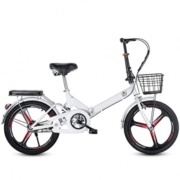 BaiHogi Bici Bici Da Corsa Professionale, Bici da 20 pollici Pieghevole Bike Single Speed ​​Mountain Bike Ruote a 3 razze Mtb. Bicicletta a sospensione doppia, telaio in acciaio for bicicletta leggera Biciclette p