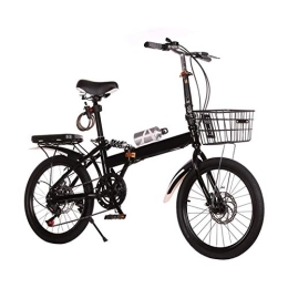 LXJ Bici Bici da strada Bici per adulti mini leggera bicicletta pieghevole leggera 20 pollici adatto per gli impiegati degli studenti in ambienti urbani in ambienti urbani Velocità variabile Assorbimento e amm