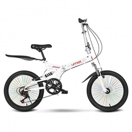 LLF Bici Bici Pieghevole, Biciclette Pieghevoli, 20 Pollici Mini Portatile Studente Comfort Bici Pieghevole for Uomo Leggero Leggero Pieghevole Pieghevole Bicicletta Casual, Bicicletta Di Smorzamento, Shockabs