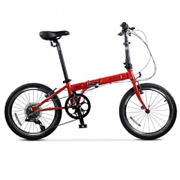 Bici pieghevoli Bici Bici pieghevoli Bicicletta da Bicicletta Pieghevole Bicicletta da Bicicletta A velocità Variabile Unisex da 20 Pollici (Color : Red, Size : 150 * 34 * 110cm)