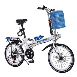 Bici pieghevoli Bici Bici pieghevoli Bicicletta Piegante A 20 Pollici Pieghevole per Bicicletta da Uomo E da Donna A Bicicletta Pieghevole (Color : Blue, Size : 150 * 35 * 100cm)