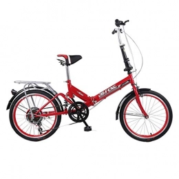 Folding Bikes Bici Bici pieghevoli Bicicletta Pieghevole Studente Portatile Biciclette 6 Marce Bicicletta Pieghevole Ammortizzatore Biciclette Maschile E Femminile Studente Auto 20 Pollici