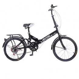 Folding Bikes Bici Bici pieghevoli Bicicletta Pieghevole Studente Portatile Biciclette Alta Acciaio al Carbonio Bicicletta Pieghevole Maschile E Femminile Allievi Bicicletta Pieghevole 20 Pollici, 6 velocità