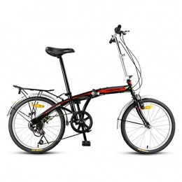 Bici pieghevoli Bici Bici pieghevoli Bicicletta Sportiva Bicicletta Pieghevole Portatile Mini Bici Sportiva Leggera da 20 Pollici a velocità variabile Bicicletta per Adulti (Color : Black, Size : 146 * 10 * 112cm)