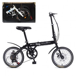 Bici pieghevoli Bici Bici pieghevoli Biciclette Biciclette Pieghevoli Bici Sportive Leggere Portatili per Piccole Ruote Biciclette da Viaggio Leggere (Color : Black, Size : 130 * 10 * 100cm)