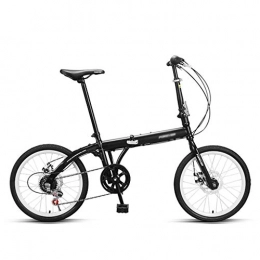 Bici pieghevoli Bici Bici pieghevoli Biciclette Sportive Portatili ultraleggere per Uomo e Donna Piccole Biciclette Bici Sportive da 16 Pollici a velocità variabile (Color : Black, Size : 125 * 10 * 102cm)