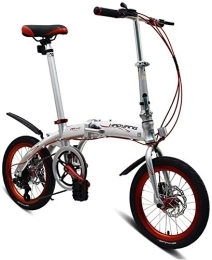 NOLOGO Bici Bicicletta 16 Variabile Pollici in Lega di Alluminio Bicicletta Pieghevole velocità della Bicicletta Leggero Mini Bike