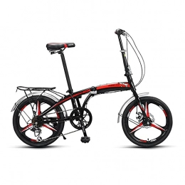 Yuxiaoo Bici pieghevoli Bicicletta, Bicicletta da Pendolare Portatile da 20 Pollici, Bici da Città per il Tempo Libero, Telaio Pieghevole a Bassa Portata, Regolabile a 7 Velocità, Utilizzabili Sia da Uomini Che da Donne