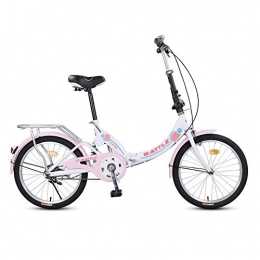 Yuxiaoo Bici pieghevoli Bicicletta, Bicicletta da Pendolare Portatile da 20 Pollici, Bicicletta da Città Ricreativa, Telaio Pieghevole, Doppi Freni, per Impiegati / Studenti / A / 158x115cm