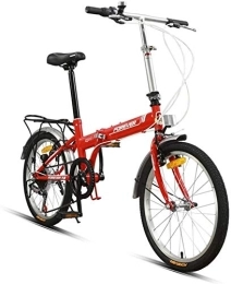 NOLOGO Bici Bicicletta Bicicletta Pieghevole Adulti Uomini e Donne Ultra Leggera Bici da Strada Portable City Bike Manned Mini Bicicletta (Color : Red)