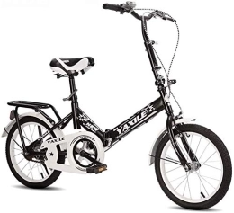 NOLOGO Bici Bicicletta Bicicletta Pieghevole Compact City Bike Studenti Bicicletta Leggera Bici for Adulti Road Bike 20 Pollici (Color : Black)