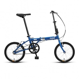 Yuxiaoo Bici pieghevoli Bicicletta, Bicicletta Pieghevole Portatile da 16 Pollici, Bicicletta per Pendolari a Velocità Singola, Telaio a Campata Ridotta, Altezza Del Sedile Regolabile, Adatta per Adulti / Studenti