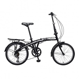 XIAXIAa Bici pieghevoli Bicicletta, Bicicletta Portatile da 20 Pollici, Bicicletta per Pendolari, Doppi Freni a V, Trasmissione a 7 Velocità, Telaio Pieghevole, per Impiegati / Studenti / C / 150x95cm