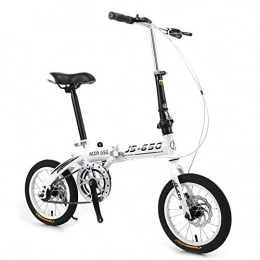 RSJK Bici pieghevoli Bicicletta da Studente Pieghevole per Bambini Strumento da Viaggio per Brevi tragitti per Adulti Cerchio in Lega di Alluminio da 14 Pollici Mini Bicicletta a Una velocità Regalo per Bambini@F 1.3-1.7