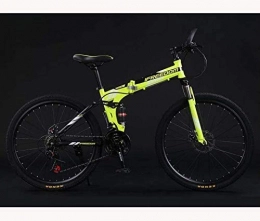 Bicicletta durevole di alta qualit Folding Mountain Bike Bicicletta, compatto bici adulta Studente bici della strada, donne e uomini di corsa esterna MTB regolabile biciclette, D, 24 pollici 21 veloc