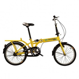 Domrx Bici Bicicletta Hock Absorber per Adulti Uomini e Donne Bicicletta Pieghevole Gialla