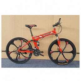 JF-XUAN Bici Bicicletta JF-Xuan Sport all'aria aperta Folding Mountain Bike Bicicletta pieghevole doppio assorbimento delle vibrazioni e freni a disco di comando for adulti maschili e femminili studenti 26 pollici