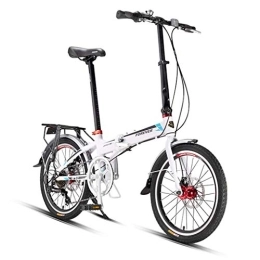 WJSW Bici Bicicletta per adulti Pieghevole per esterno Bicicletta Ragazzo Ragazza Bici da strada Uomini e donne Ultra leggera Portatile Piccola 20 pollici Lega di alluminio Cambio velocità regolabile (Color