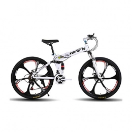LXCD Bici pieghevoli Bicicletta pieghevole, 21 / 24 / 27 velocità, mountain bike per adulti, 24 / 26 pollici, bicicletta, bici da strada, pieghevole, doppio freno a disco, miglior regalo, -21 stage shift-26inches