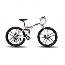 LXCD Bici pieghevoli Bicicletta pieghevole, 21 / 24 / 27 velocità, mountain bike per adulti, 24 / 26 pollici, bicicletta, bici da strada, pieghevole, doppio freno a disco, miglior regalo, -24 stage shift-24 inches