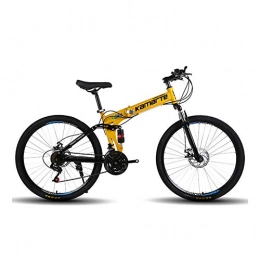 LXCD Bici pieghevoli Bicicletta pieghevole, 21 / 24 / 27 velocità, mountain bike per adulti, 24 / 26 pollici, bicicletta, bici da strada, pieghevole, doppio freno a disco, miglior regalo, -24 stage shift-24inches
