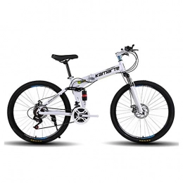 LXCD Bici pieghevoli Bicicletta pieghevole, 21 / 24 / 27 velocità, mountain bike per adulti, 24 / 26 pollici, bicicletta, bici da strada, pieghevole, doppio freno a disco, miglior regalo, -27 stage shift-26inches
