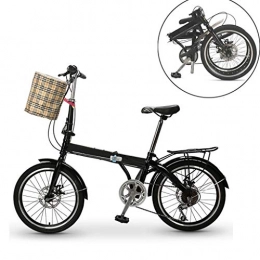 OFFA Bici pieghevoli Bicicletta pieghevole bici for adulti uomini e donne unisex, 20 pollici ruote 7 Velocit Leggero pieghevoli Biciclette, Bicicletta Cruiser for Donne Principiante Citt degli Studenti Pendolari auto, t