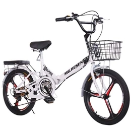 BJYX Bici pieghevoli Bicicletta pieghevole bici pieghevole, ruote da 20 pollici, Trasmissione 6 velocità, bicicletta ammortizzante per bici da donna adulta e femminile
