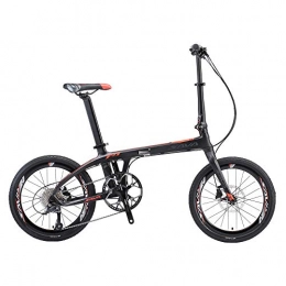 Domrx Bici Bicicletta Pieghevole Bicicletta Pieghevole da 20 Pollici Bicicletta Pieghevole in Carbonio Pieghevole da 20 Pollici con 105 22 Speed ​​Mini Compact City Bike-Black Red_22S 105 R7000_Poland