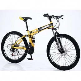 MTTKTTBD Bici pieghevoli Bicicletta Pieghevole Bicicletta Pieghevole Mountain Bike Doppio Assorbimento Degli Urti Ruota Integrata Bicicletta Pieghevole Mountain Bike Bicicletta Da Città Adatta Per Adulti A, 27 speed