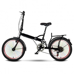 JustSports1 Bici Bicicletta Pieghevole Bicicletta Pieghevole per Pendolari Bicicletta da 20 Pollici con Ammortizzatore a Velocità Variabile a Velocità Singola Bicicletta Pieghevole Portatile per Studente Unisex Adulto