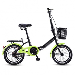 Bici pieghevoli Bici Bicicletta Pieghevole Biciclette for Bambini Biciclette da 20 Pollici Bici for Studenti Bicicletta Portatile Ultraleggera (Color : Green, Size : 20 Inches)