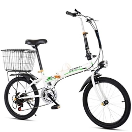 TYXTYX Bici Bicicletta Pieghevole, Cambio a 6 velocità, Ruote da 20" per Adulti, per Bambini, Travel Bicycle Camp, Pieghevole