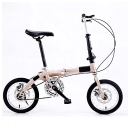 JustSports1 Bici Bicicletta Pieghevole da 14 Pollici Bicicletta Pieghevole da Città Bicicletta da Pieghevole Ultraleggera Portatile Bicicletta con Freno a Disco Velocità Variabile per Adulti Studenti Uomini e Donne